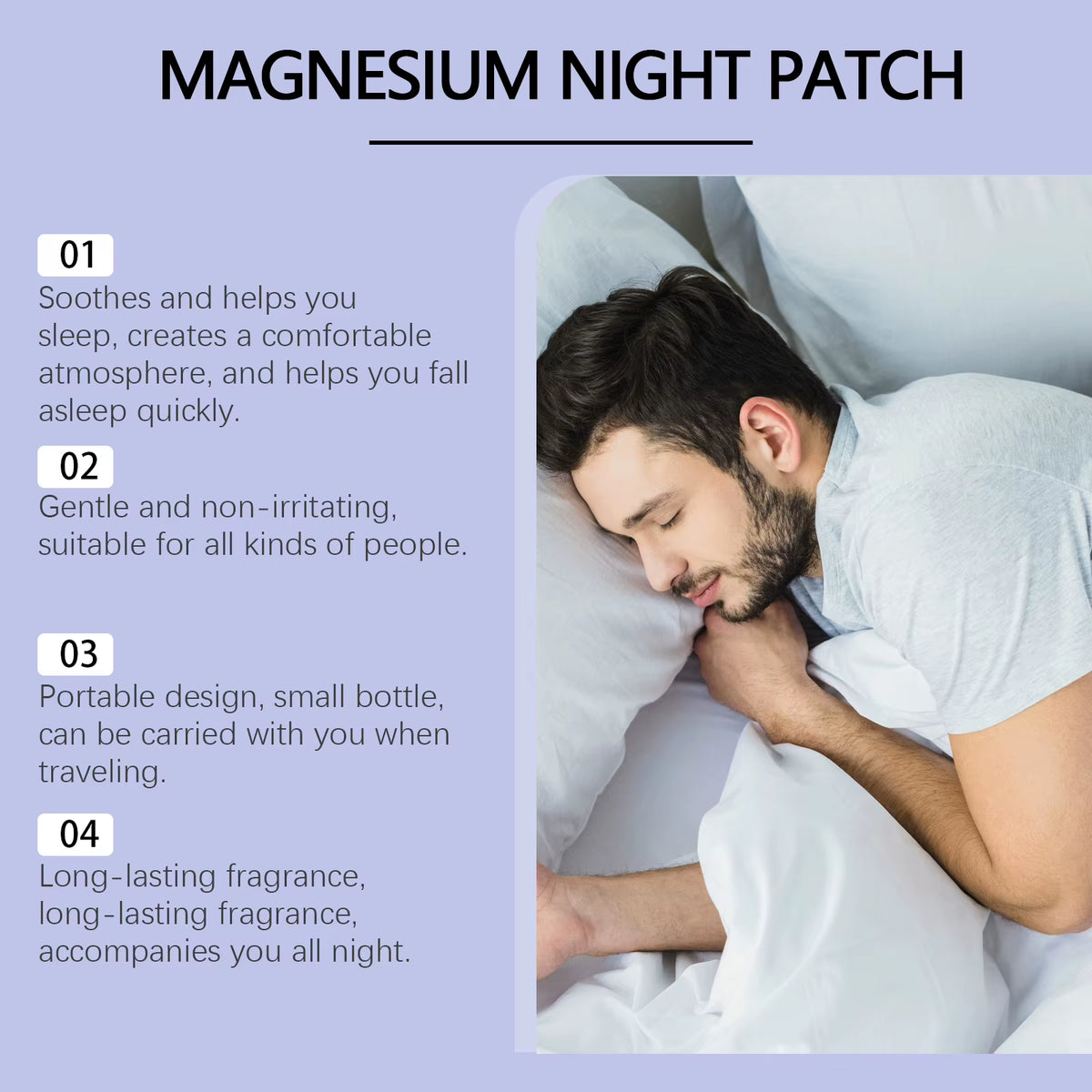 Plant Sleep Patches for Nighttime Relaxation Lightweight Portable Care Essential for Better Sleep at Home