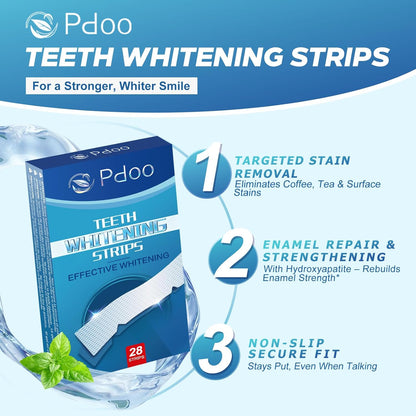 Teeth Whitening Strips for Sensitive Teeth 28 Count Whitener Strips